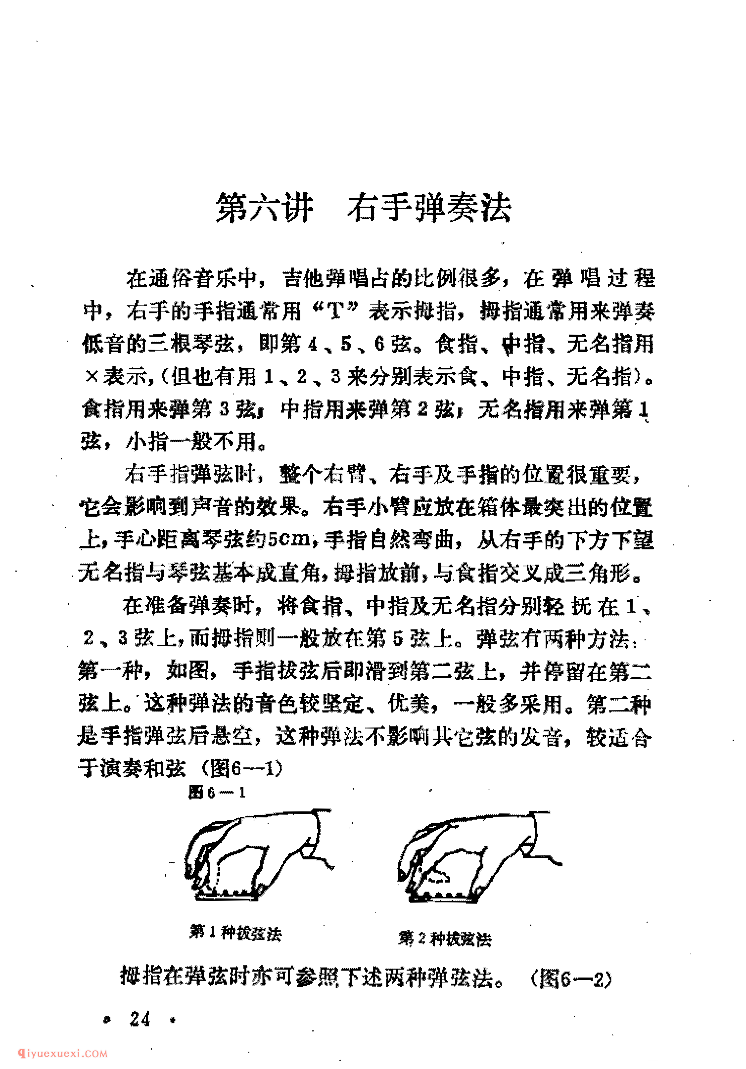 吉他右手弹奏法