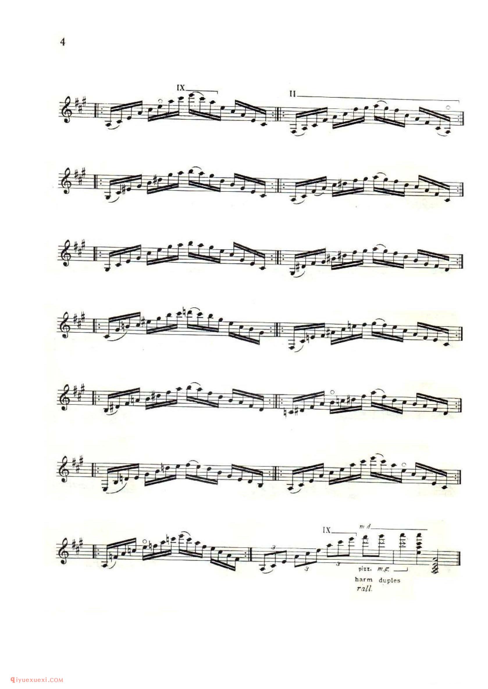 练习曲第二号[巴西]维拉_罗勃斯曲_吉他大师名曲五线谱