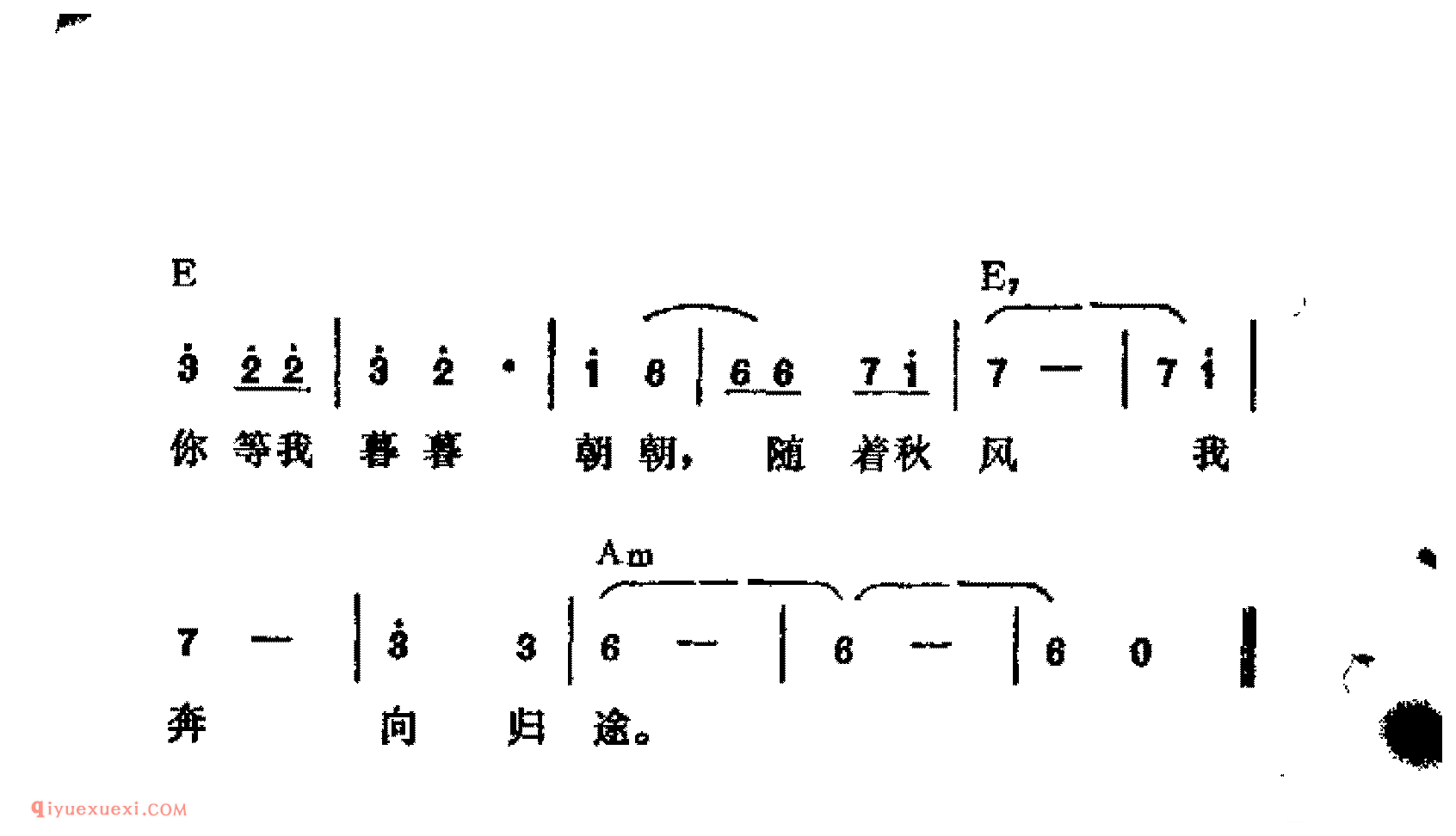 枫叶红了_吉他弹唱简谱