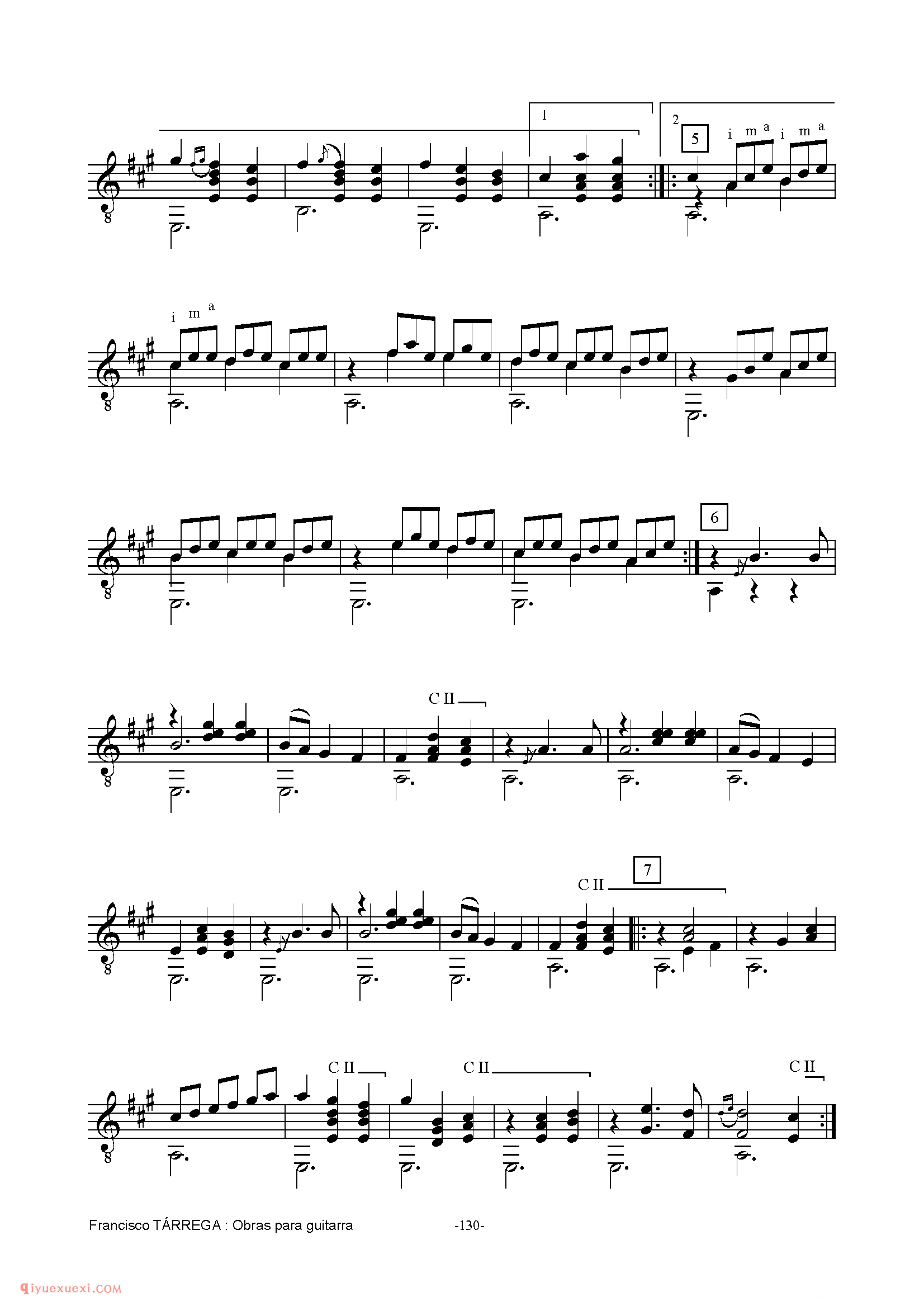 GRAN JOTA DE CONCIERTO_泰雷加古典吉他乐曲谱