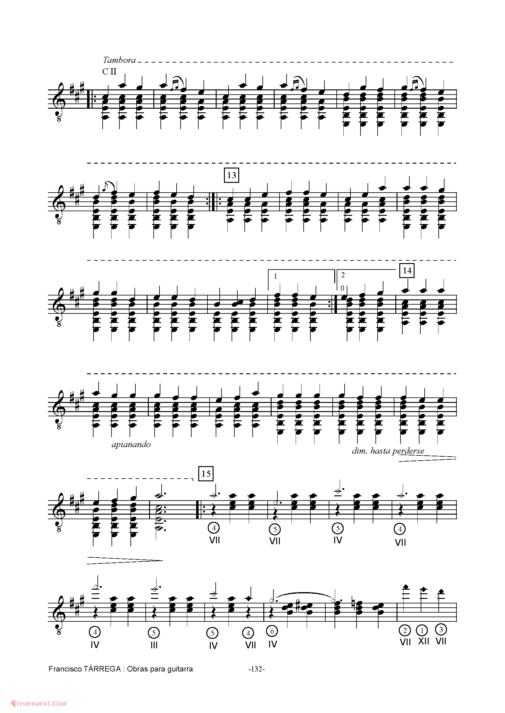GRAN JOTA DE CONCIERTO_泰雷加古典吉他乐曲谱