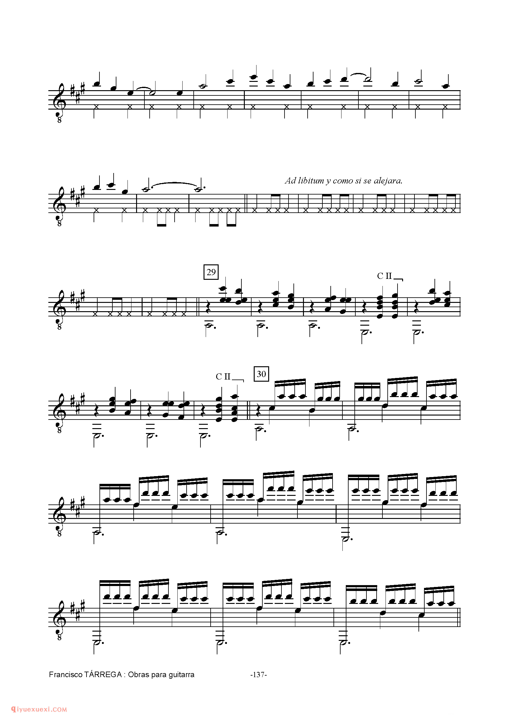 GRAN JOTA DE CONCIERTO_泰雷加古典吉他乐曲谱