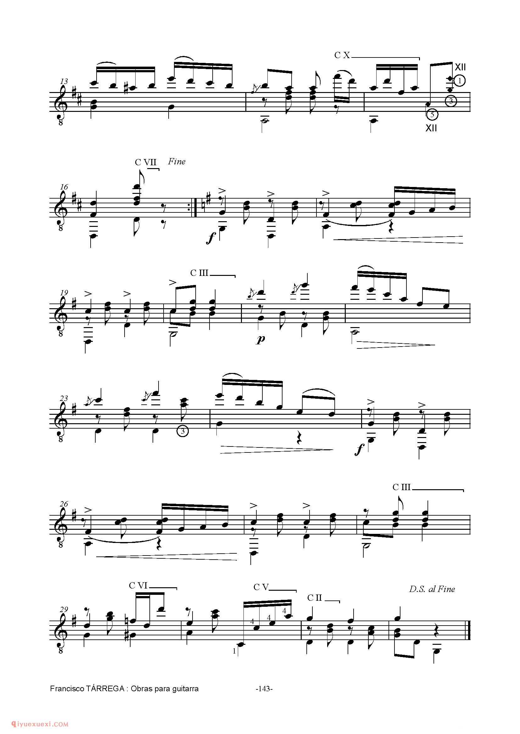 ROSITA_泰雷加古典吉他乐曲谱