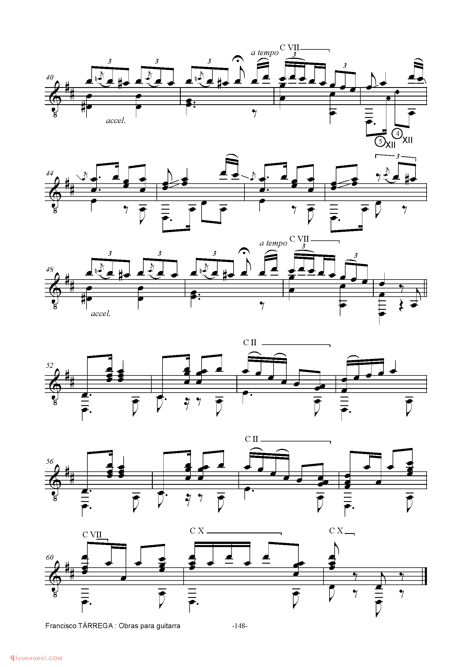 EL RATON_泰雷加古典吉他乐曲谱