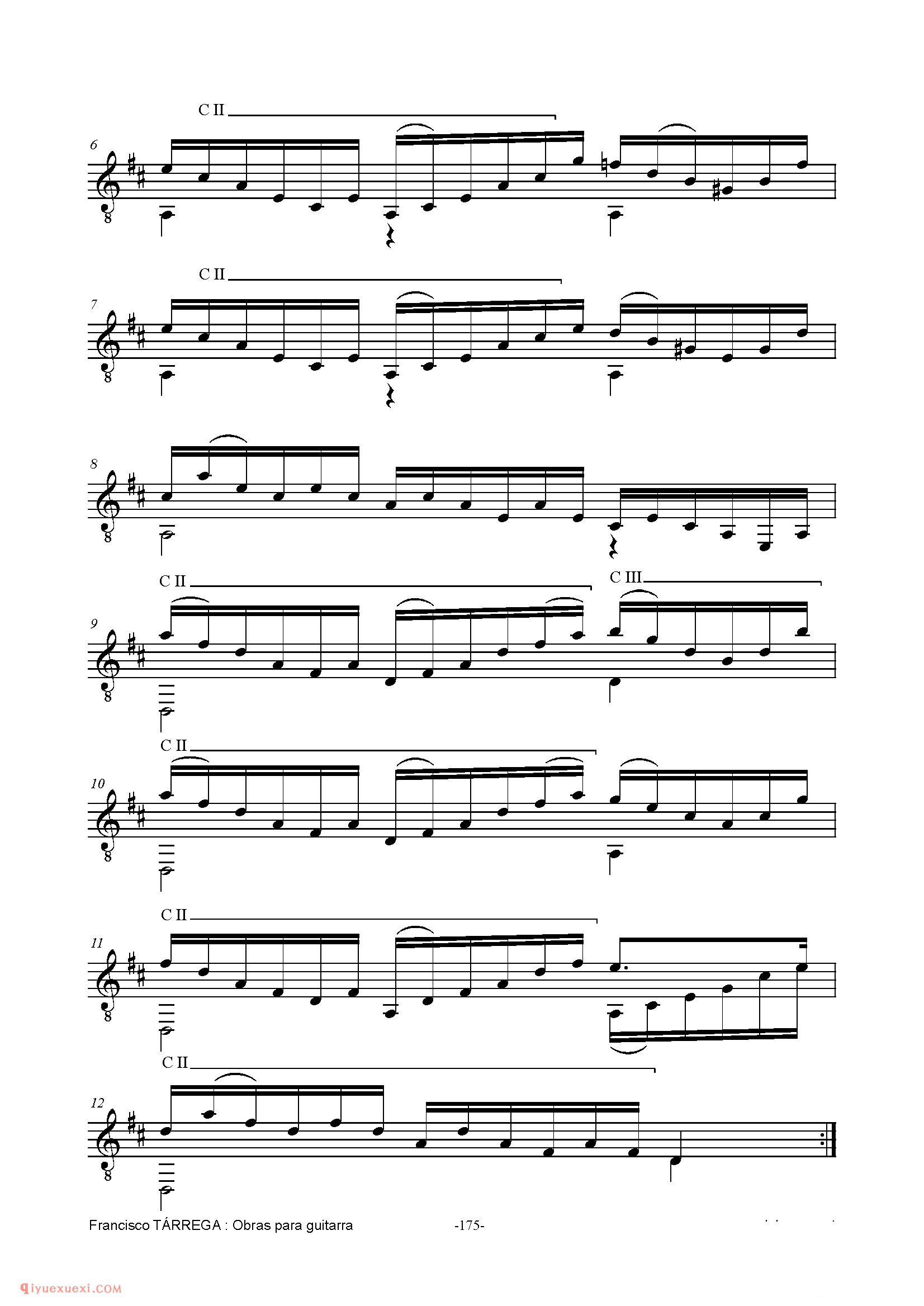 ESTUDIO DE CRAMER_泰雷加古典吉他乐曲谱