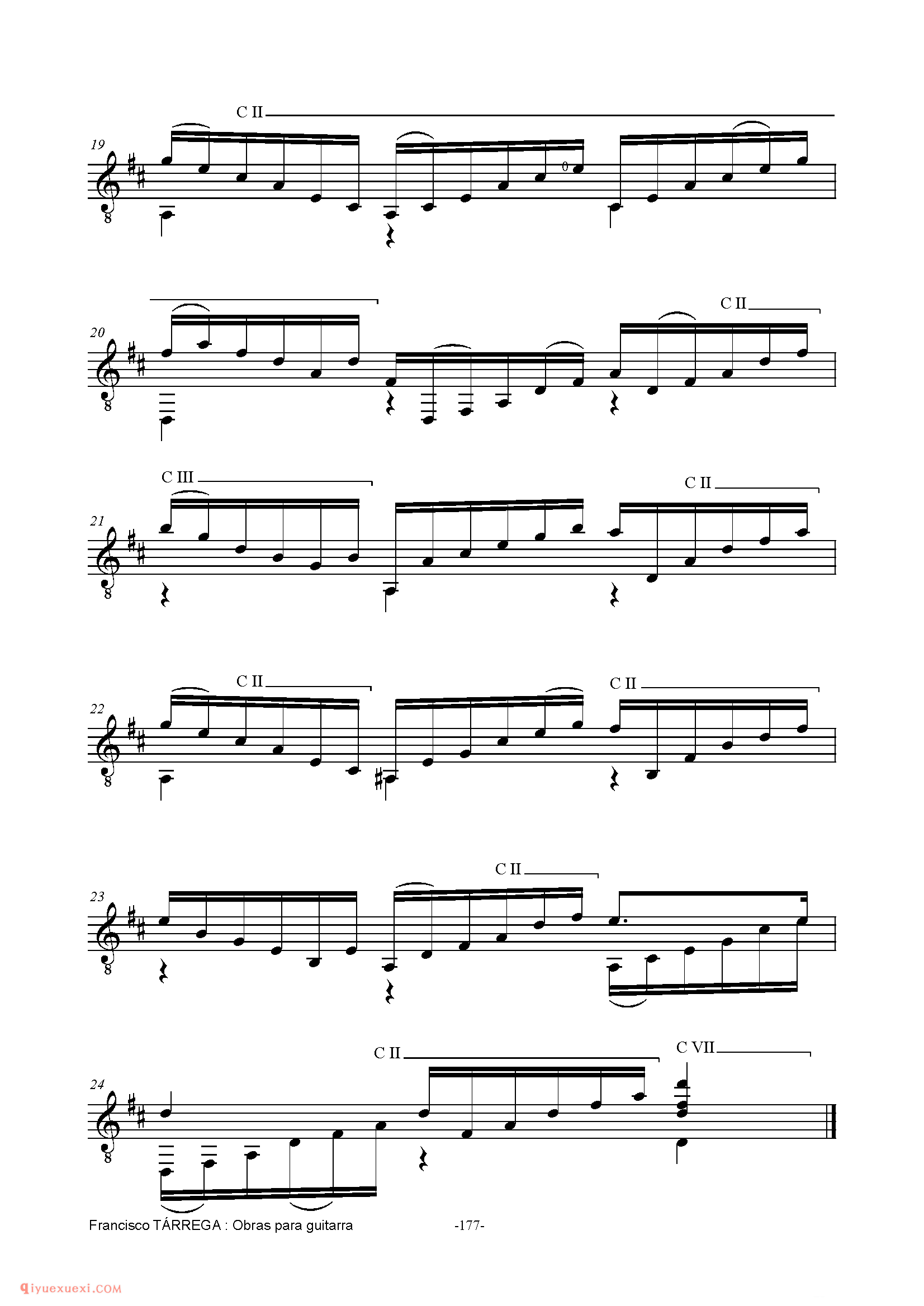 ESTUDIO DE CRAMER_泰雷加古典吉他乐曲谱
