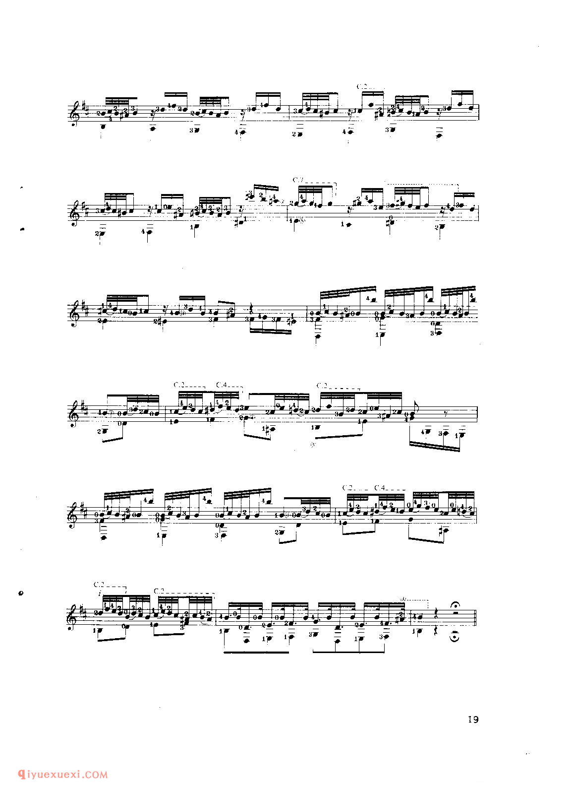 奏鸣曲_蒂·柯青罗萨_吉他世界名曲五线谱