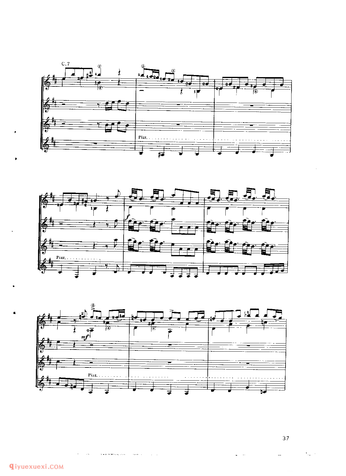 D大调协奏曲_威瓦尔弟_吉他世界名曲五线谱