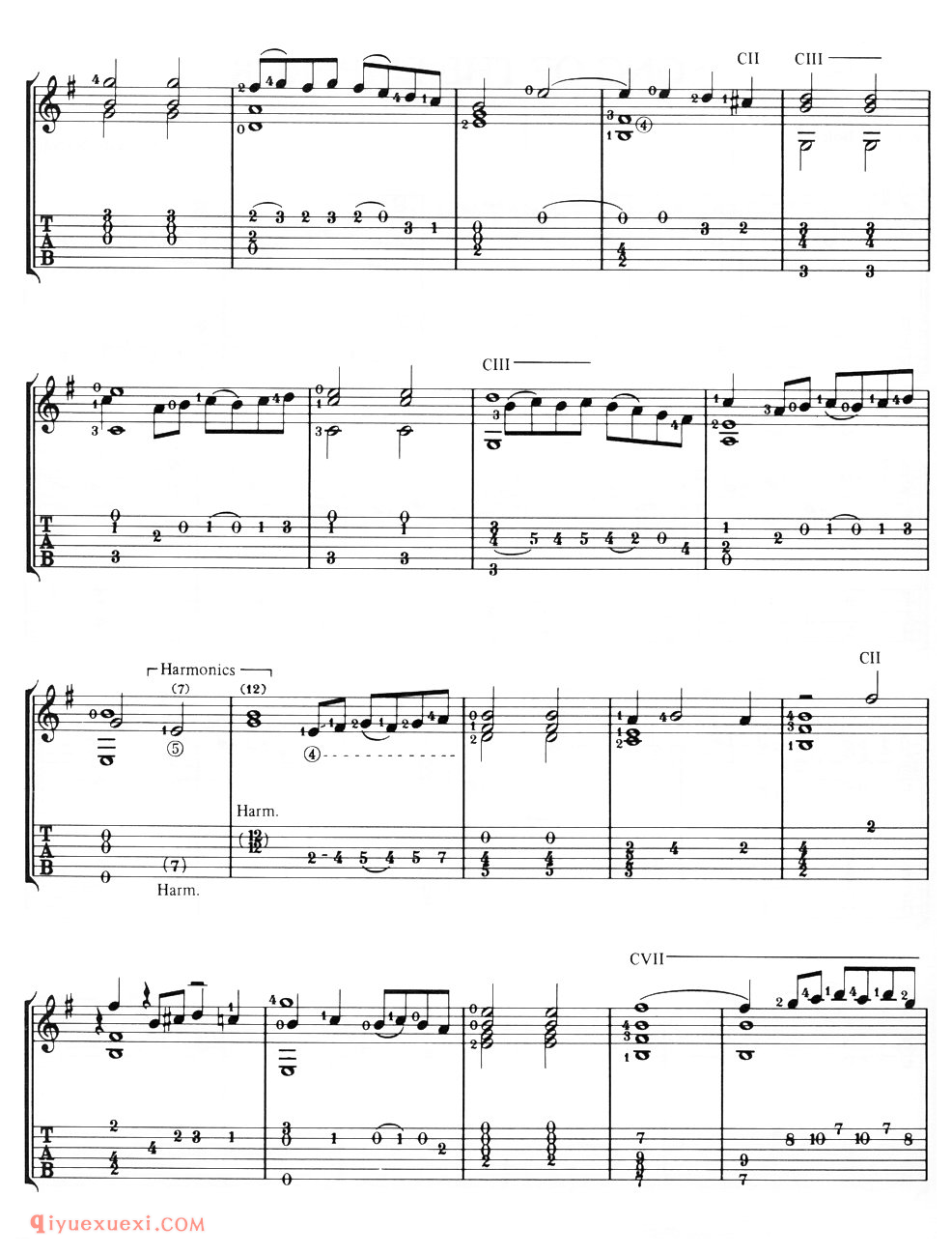 Song Of The Emperor (de Narvaez)古典吉他进阶独奏乐曲谱