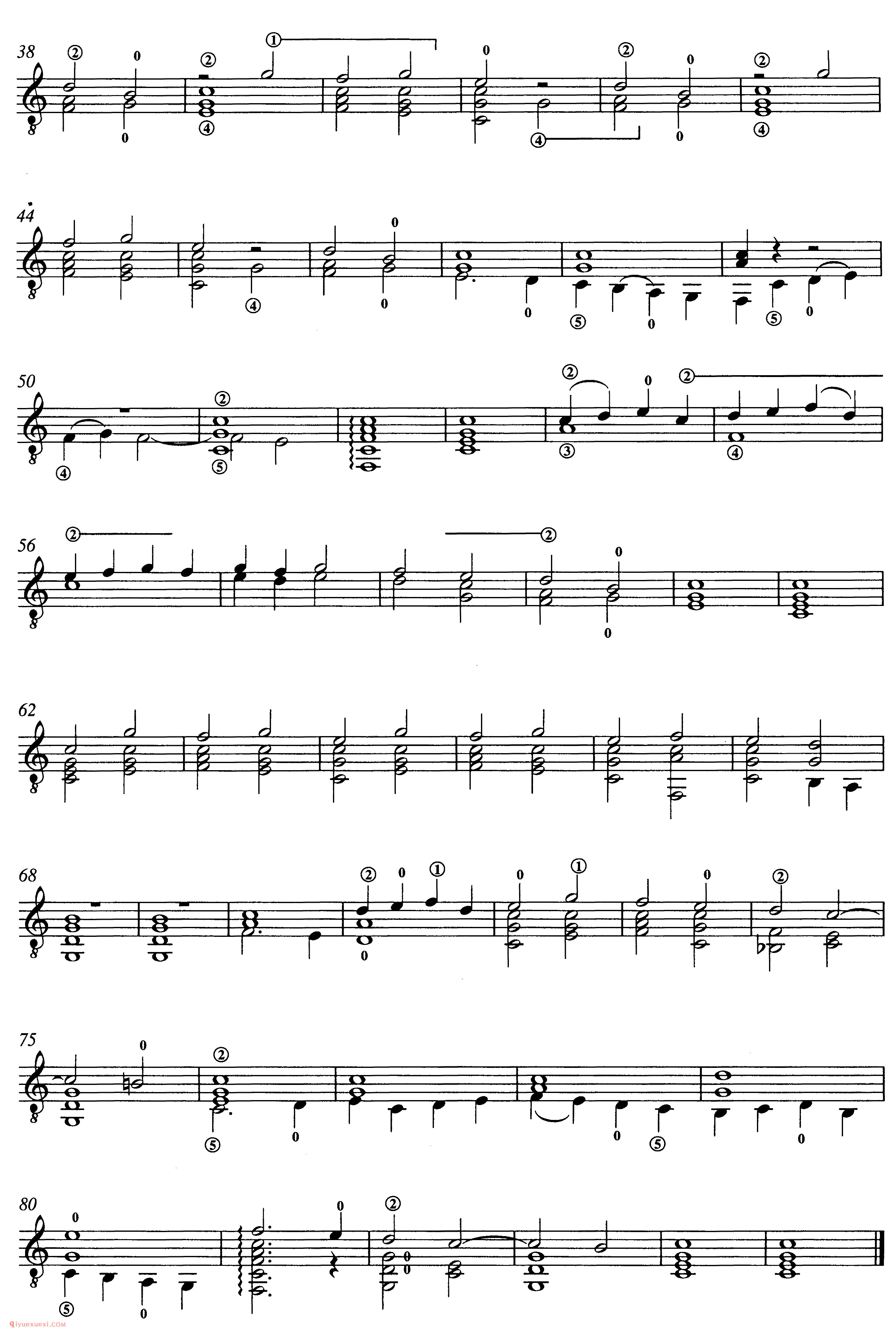 L.de Milan_PAVANE III_塞戈维亚改编吉他谱