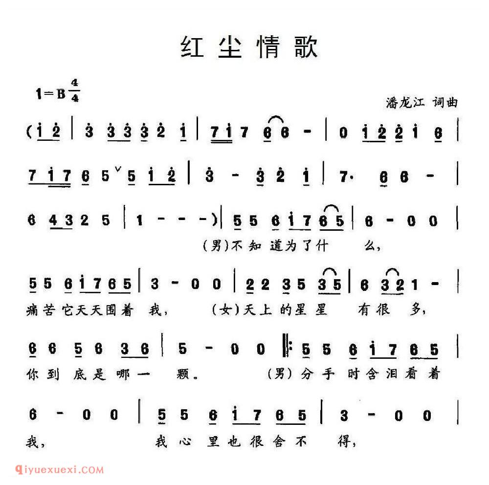 红尘情歌（潘龙江 词曲）简介