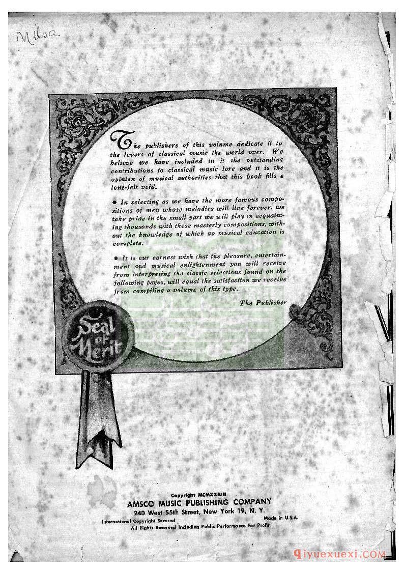 PDF钢琴谱下载 | 每个人都喜欢的钢琴曲(Everybody's Favorite Piano Pieces)原版电子书