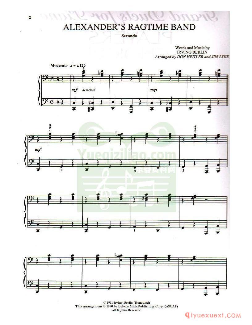 PDF钢琴谱下载 | 钢琴二重奏.玩家首选(Grand Duets for Piano. Players Choice)原版电子书