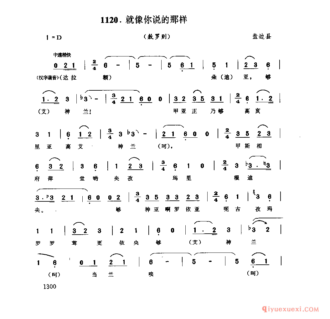 就像你说的那样(敖罗则) 盐边县_傲哇什_四川苗族民歌