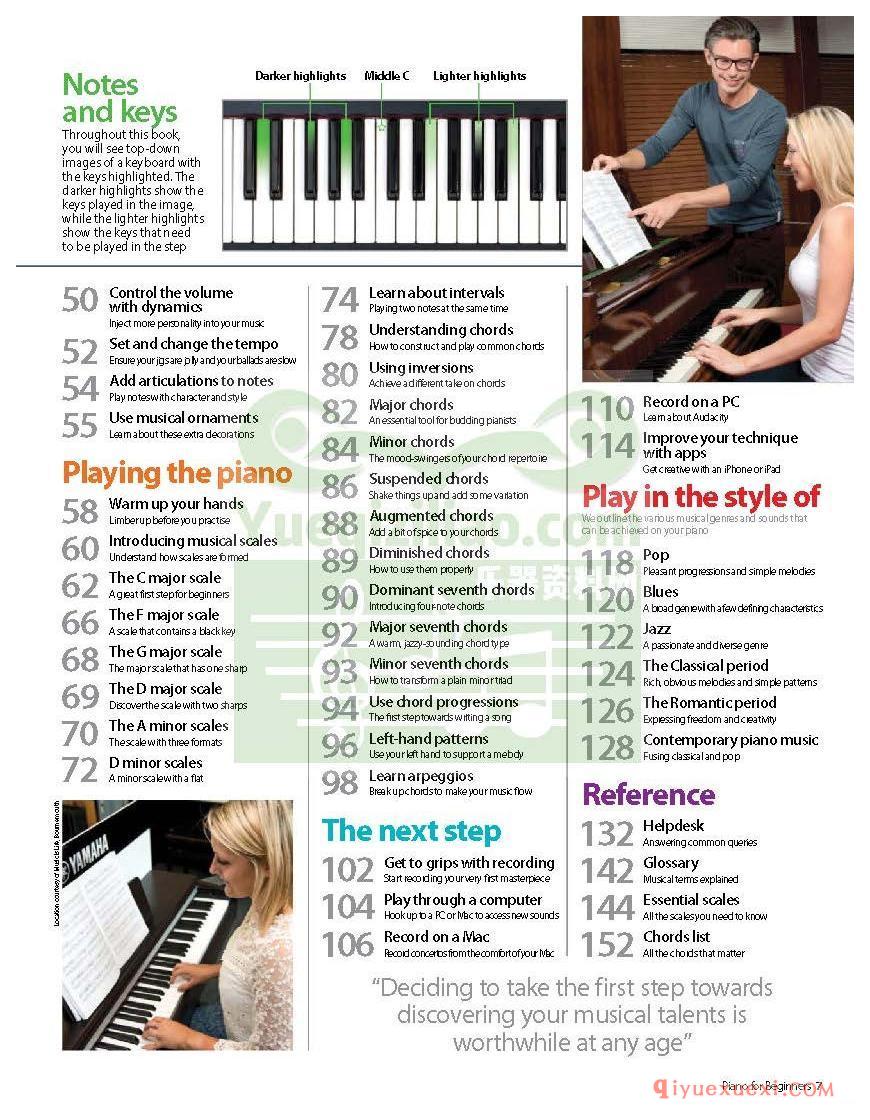 PDF钢琴教材 | 初学者钢琴教材第6版(Piano for Beginners 6th ED)原版电子书