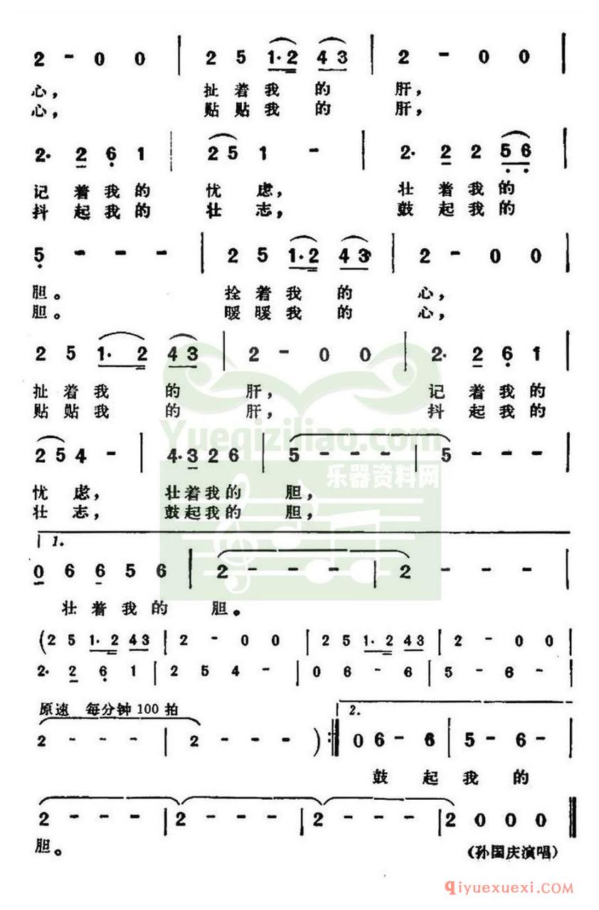 简谱 │ 就恋这把土（电视剧《平凡的世界》插曲）