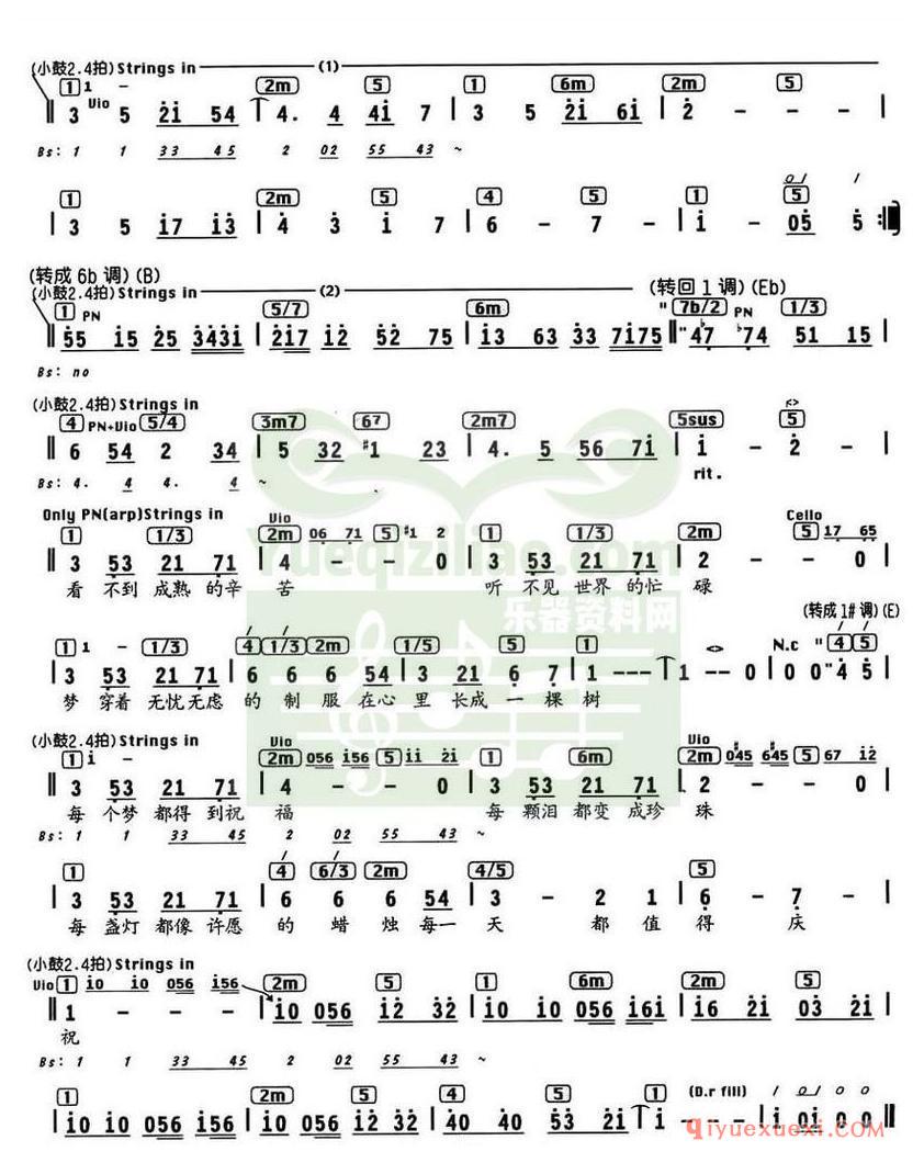 简谱 │ 庆祝（编配乐谱）