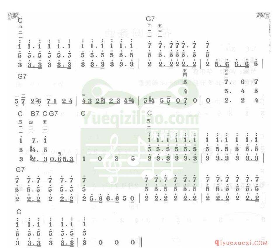 电子琴C大调a小调乐曲谱 │ 什锦菜(简谱)