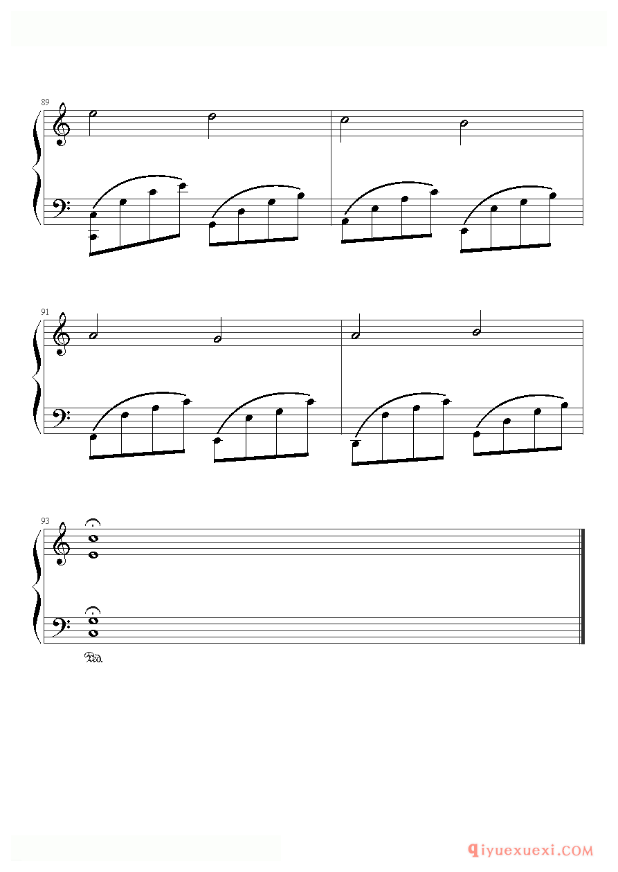 卡农 C大调（带指法）Variations on the canon