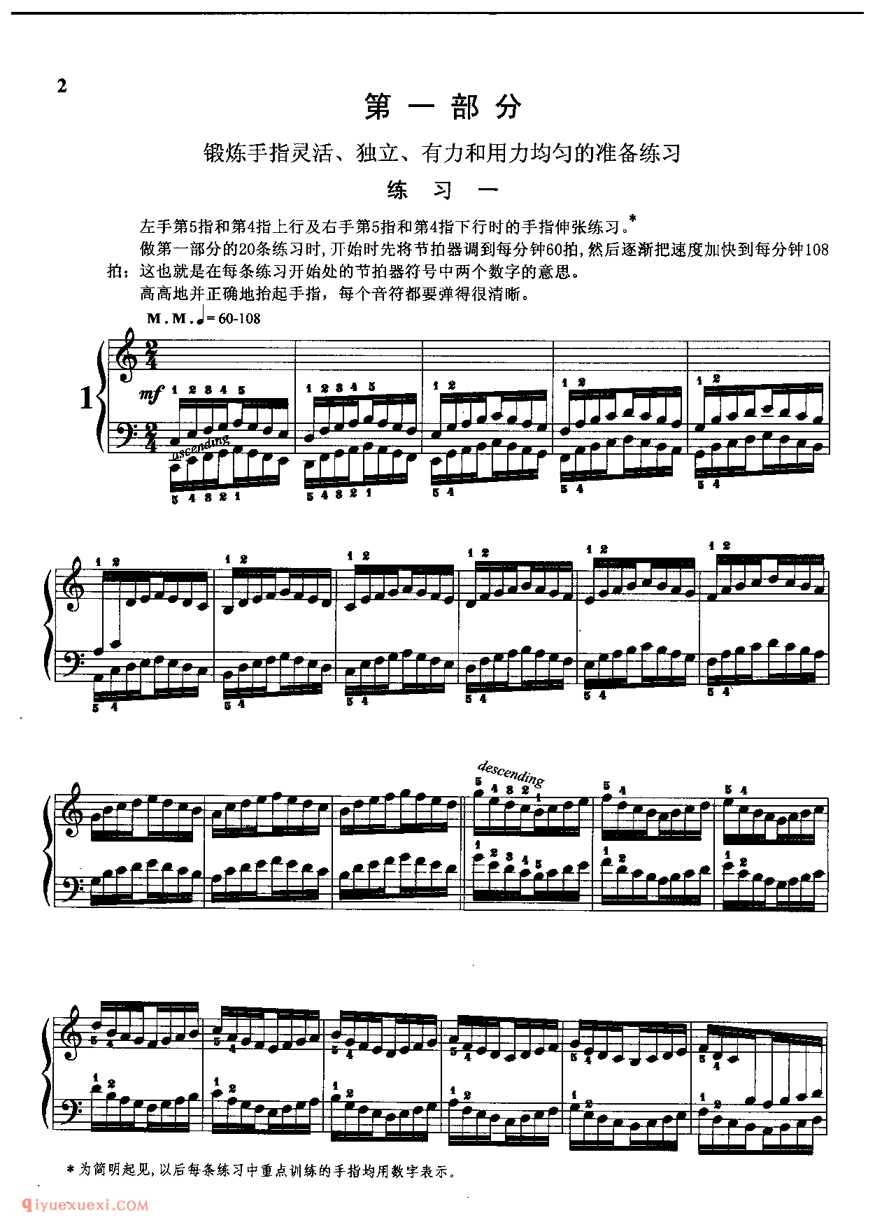 哈农钢琴练指法乐谱全集