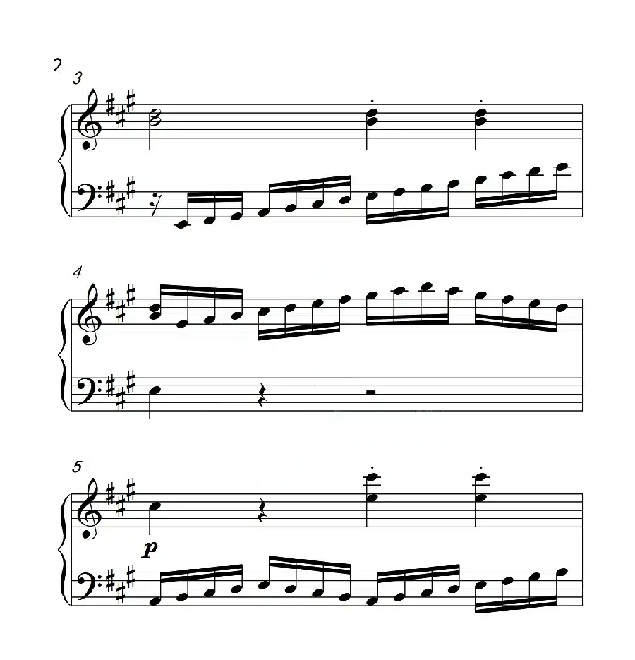 第四级A组 练习曲(中国音乐学院钢琴考级作品1~6级)