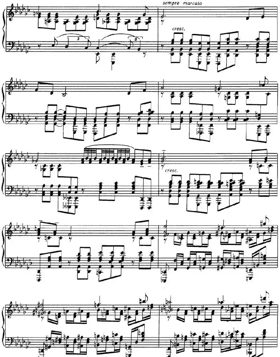 拉赫玛尼诺夫 音画练习曲13或14 Etudes tableaux Op.39 No.5