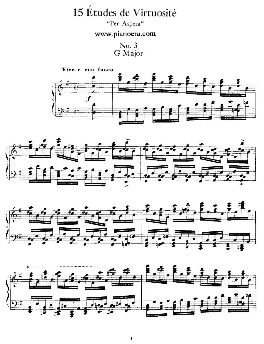 15 Etudes de Vortuosite Op.72（15首辉煌练习曲·3）