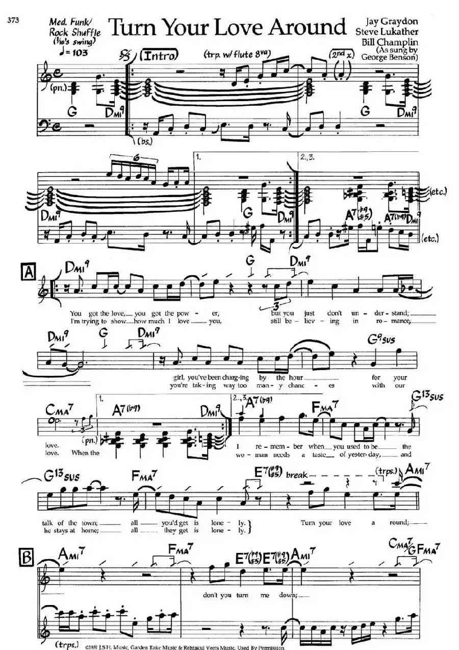 Yurn Your Love Around（爵士钢琴曲）