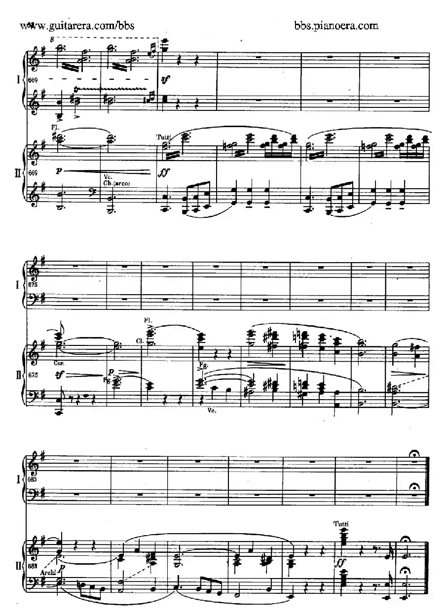 e小调第一钢琴协奏曲 Op.11（双钢琴版·第一乐章）