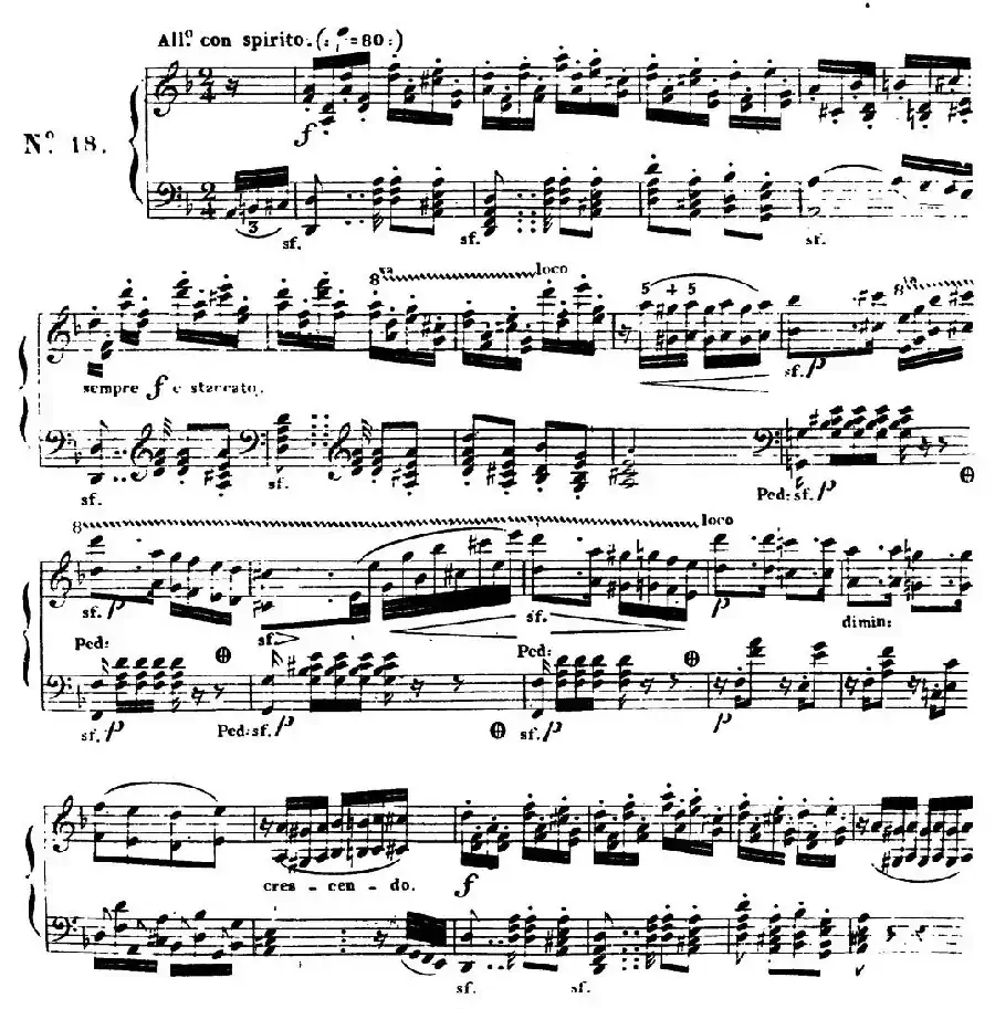 24 Exercices et Preludes Op.21（24首前奏练习曲·18）