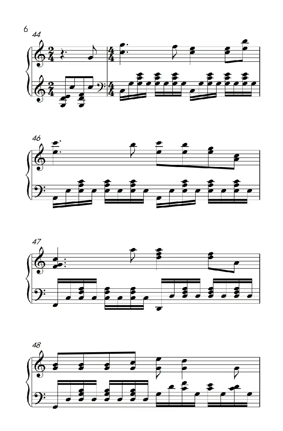 黑白配（《弹吧音教》制谱版）