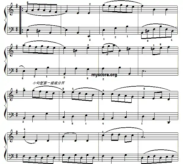 巴赫初级钢琴曲之九：小步舞曲