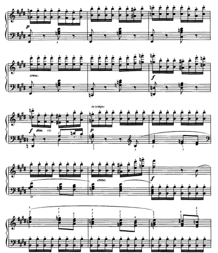 布格缪勒八度练习曲（Op.105 No.9）