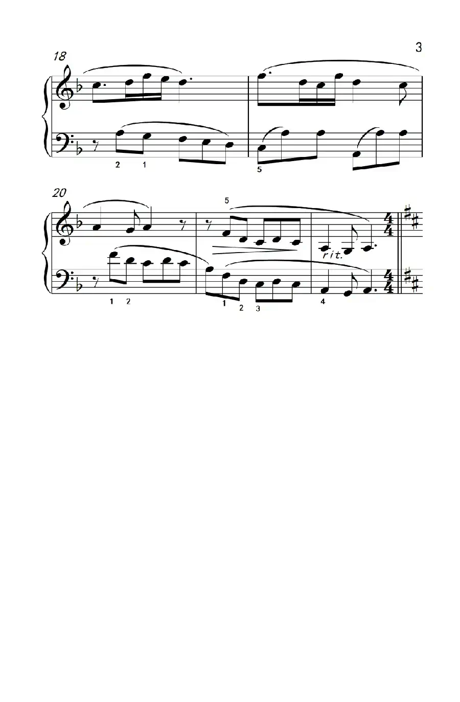 江南情（约翰·汤普森 成人钢琴教程 第三册）