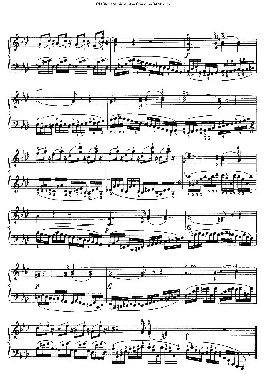 Cramer - 84 exercices（16—20）（克拉莫84首钢琴练习曲）