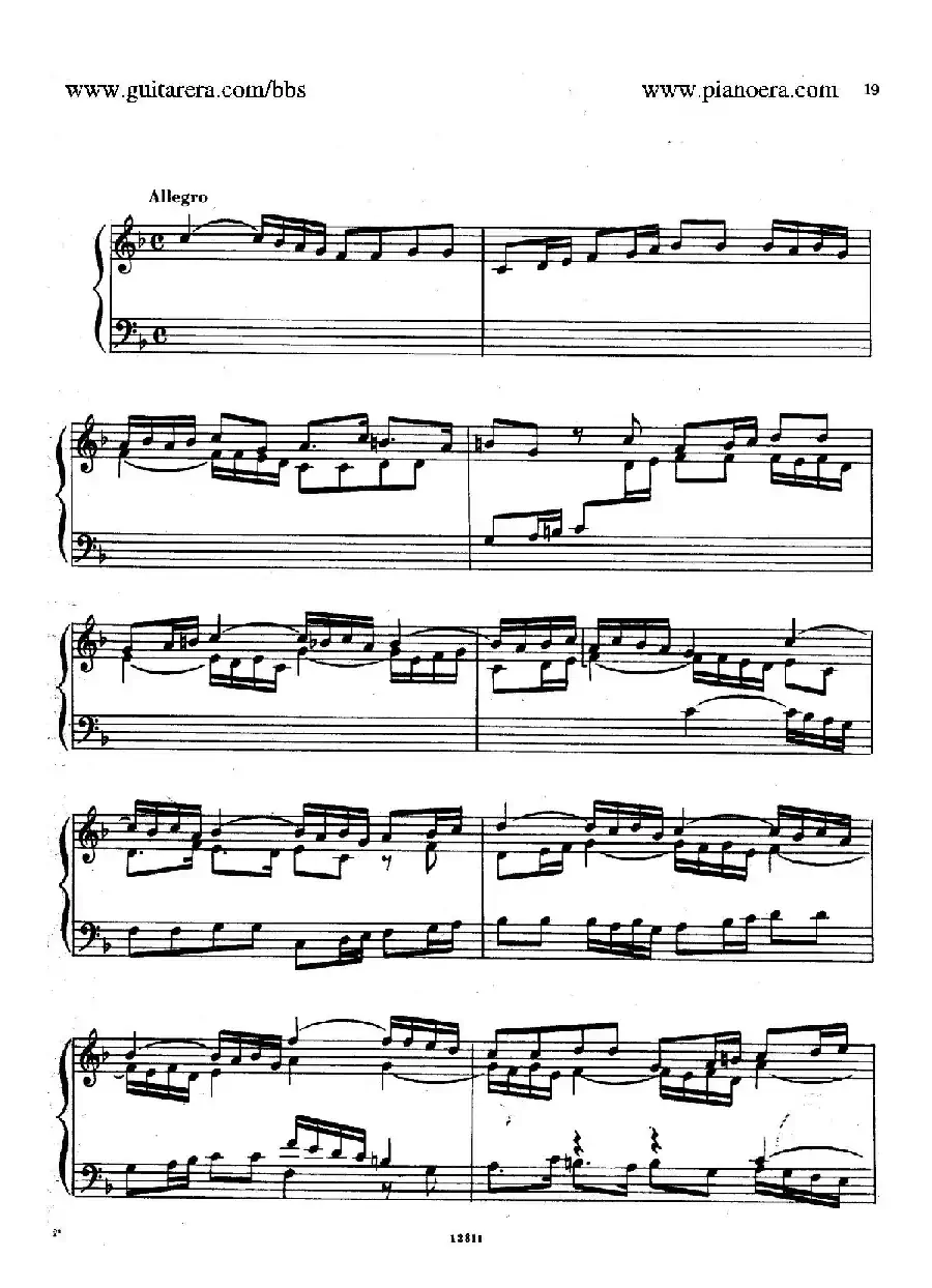 Suite No.2 in F Major HWV 427（F大调第二组曲）