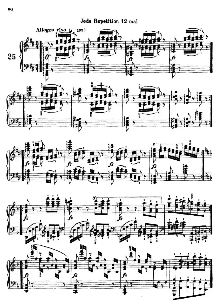 School of the Virtuoso Op.365（60首钢琴高级练习曲·25）