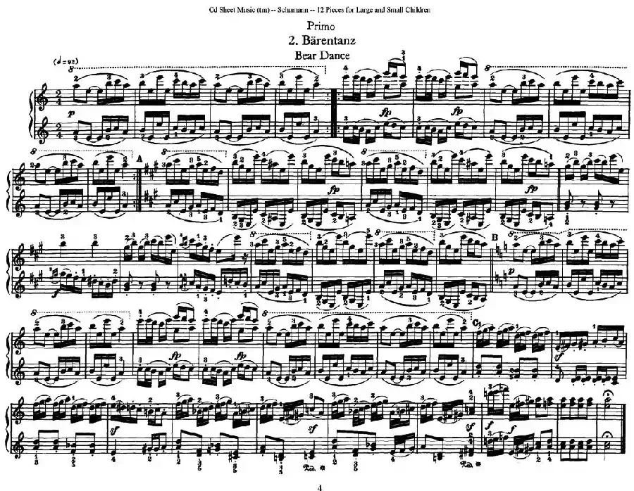 12首为孩子们而作的四手联弹曲 Op.85（四手联弹）（2）