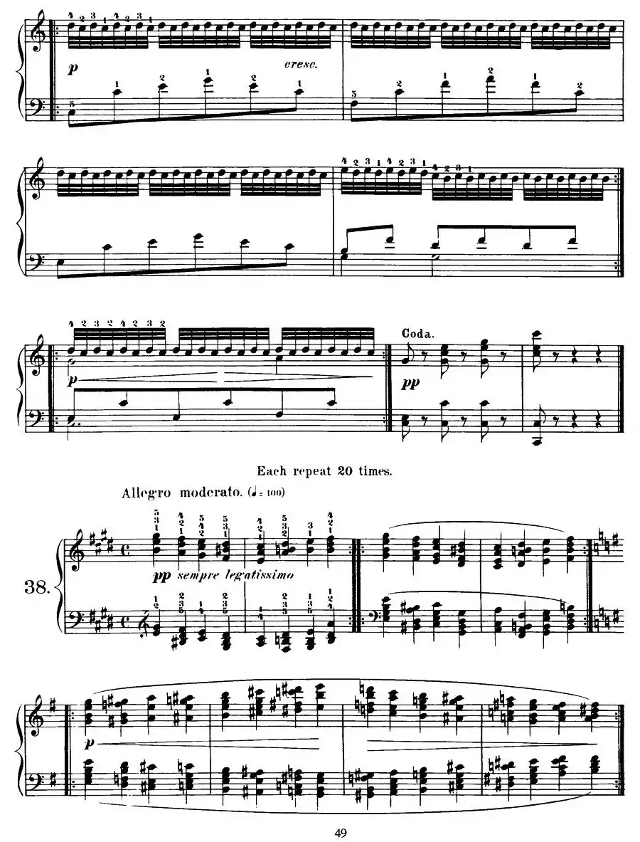 Czerny - 40 Daily Exerci Op.337（35—40）（40首日常训练曲）