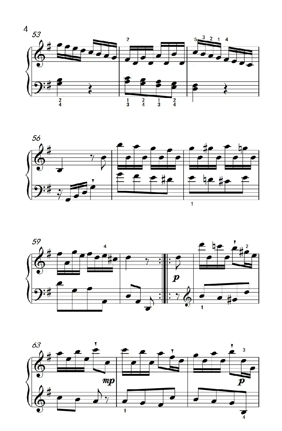 第六级 1.G大调奏鸣曲（中央音乐学院 钢琴（业余）考级教程 4-6级）