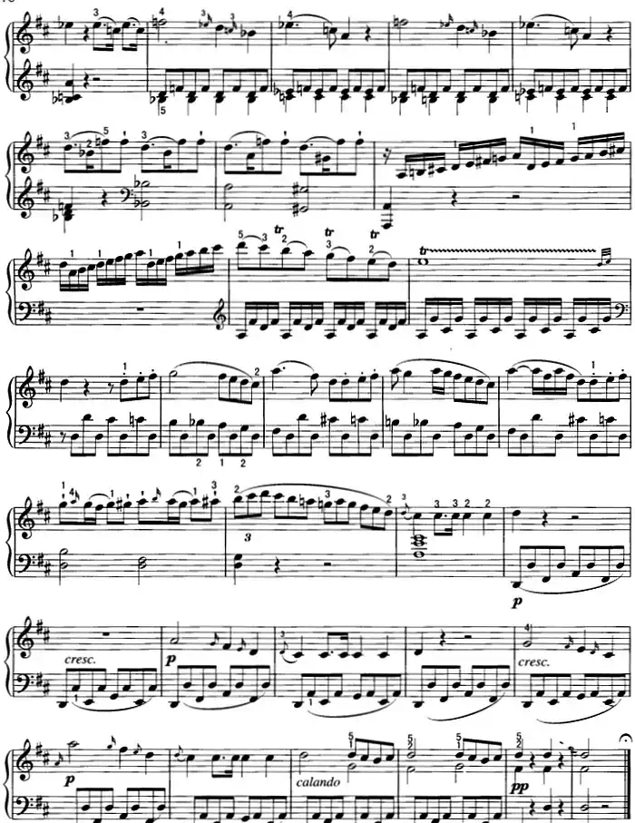 不可不弹的世界钢琴名曲：回旋曲（D大调）