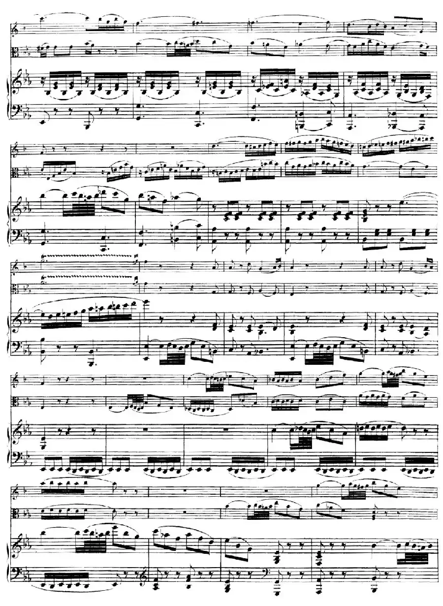 Piano Trio no.2 in E-flat Major K.498（降E大调钢琴三重奏）