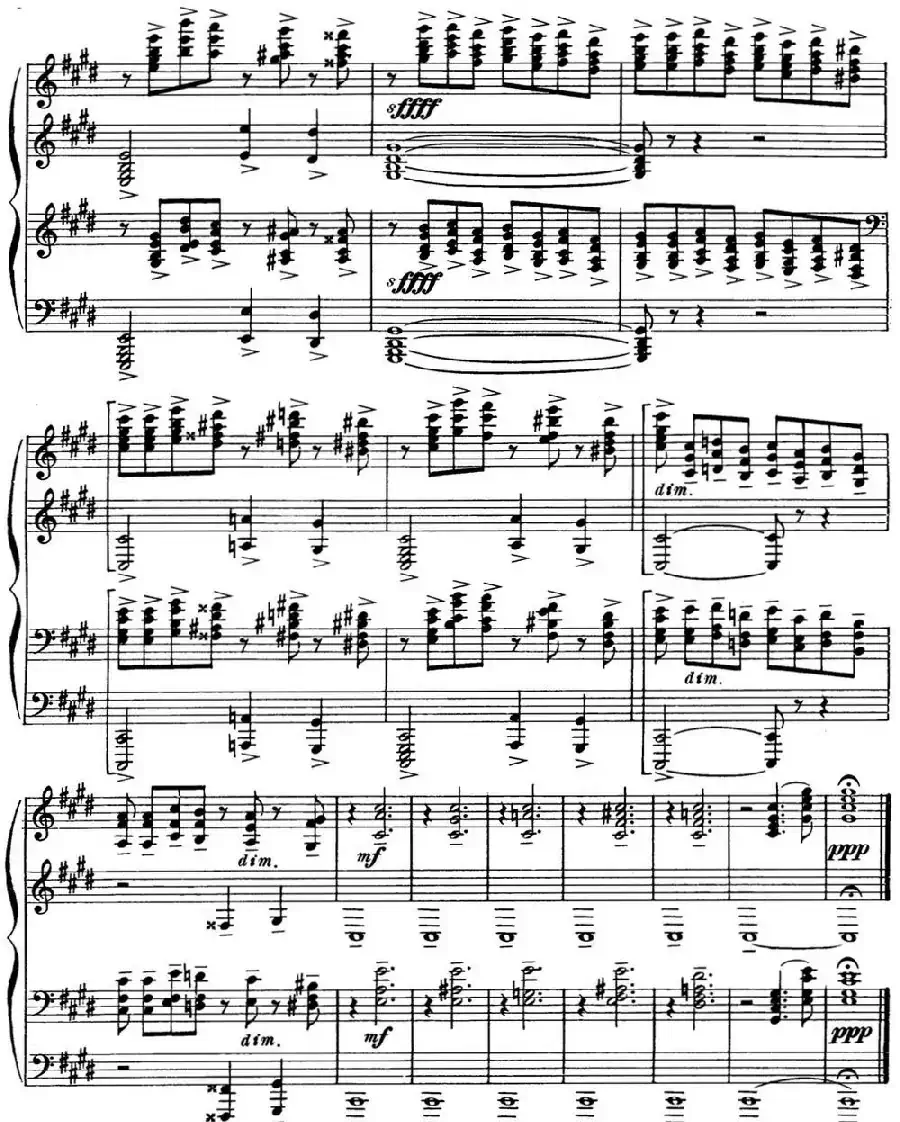 拉赫玛尼诺夫 钢琴前奏曲 Op.3 No.2 