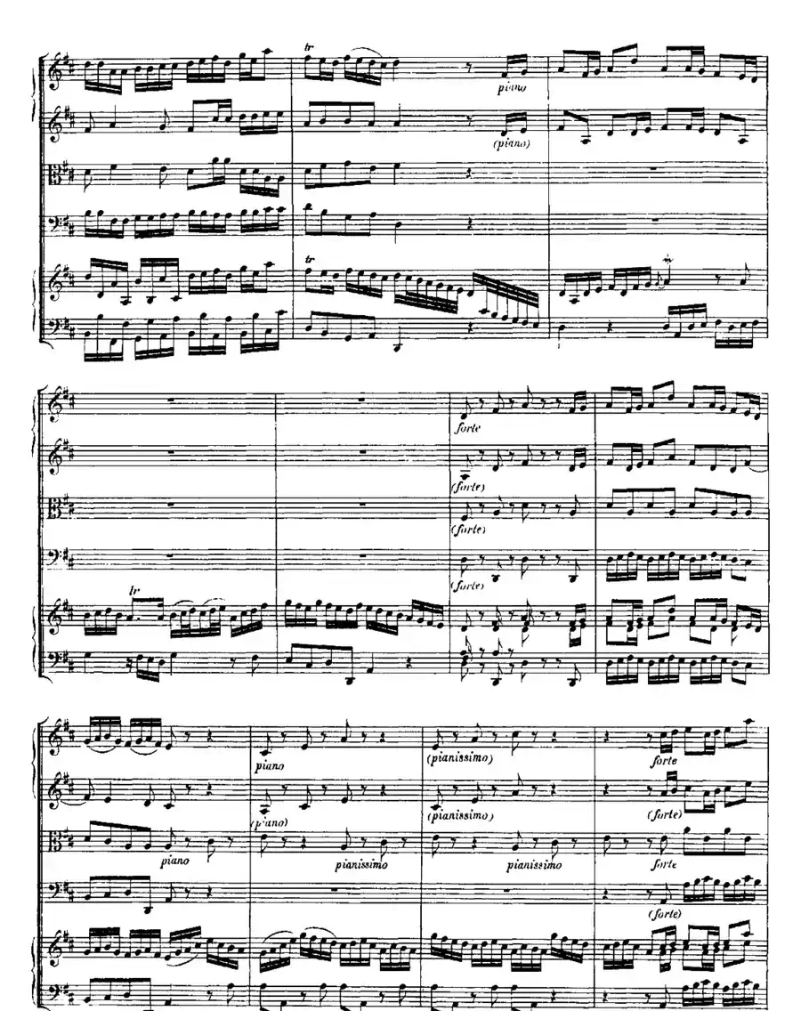 Harpsichd Concerto in D Maj BWV 1054（D大调第三号古钢琴协奏曲·总谱）