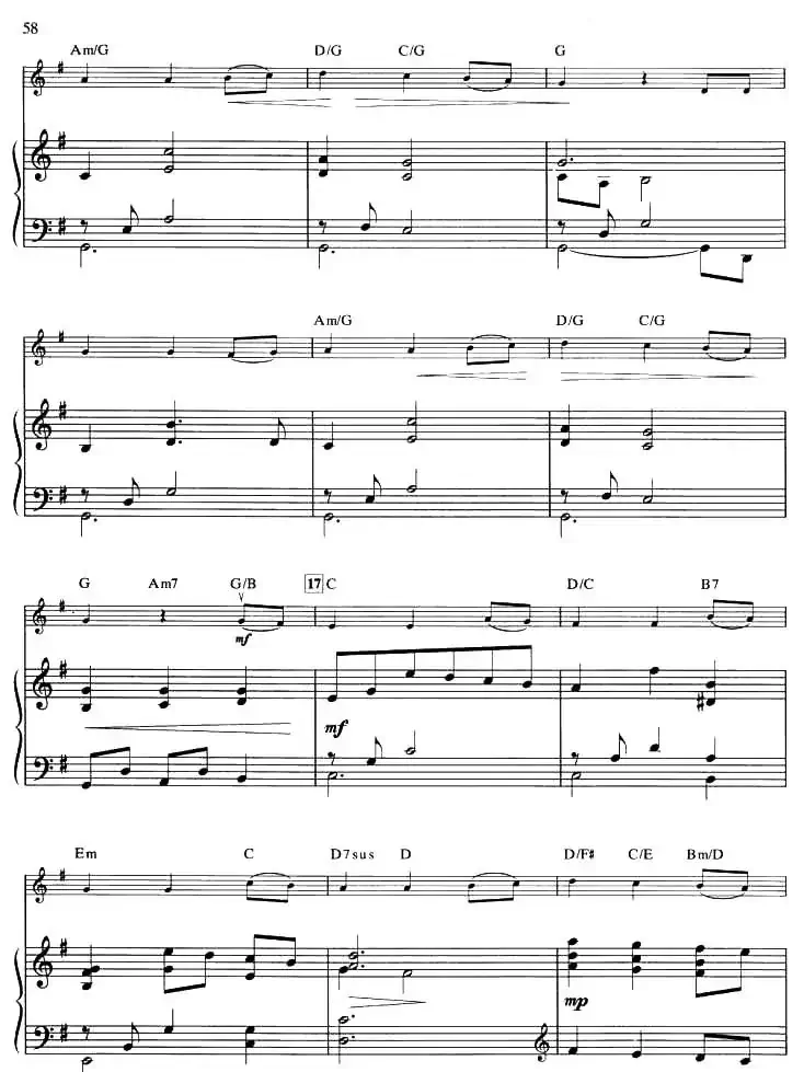 INFANT HOLY, INFANT LOWLY（钢琴伴奏谱）