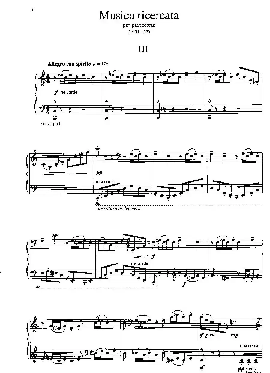 Musica Ricercata（音乐习作·3）
