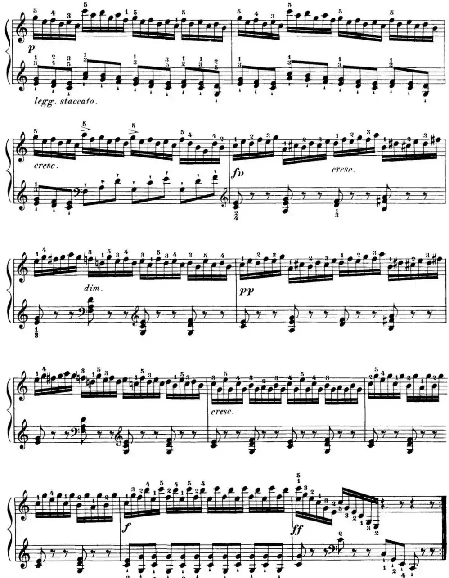 40首车尔尼Op.299钢琴快速练习曲（NO.11）