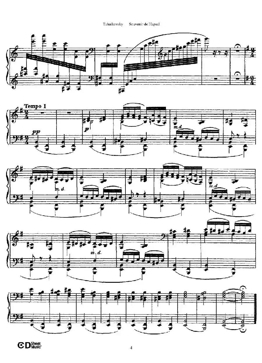 Souvenir de Hapsal Op.2（哈普萨的回忆·1）