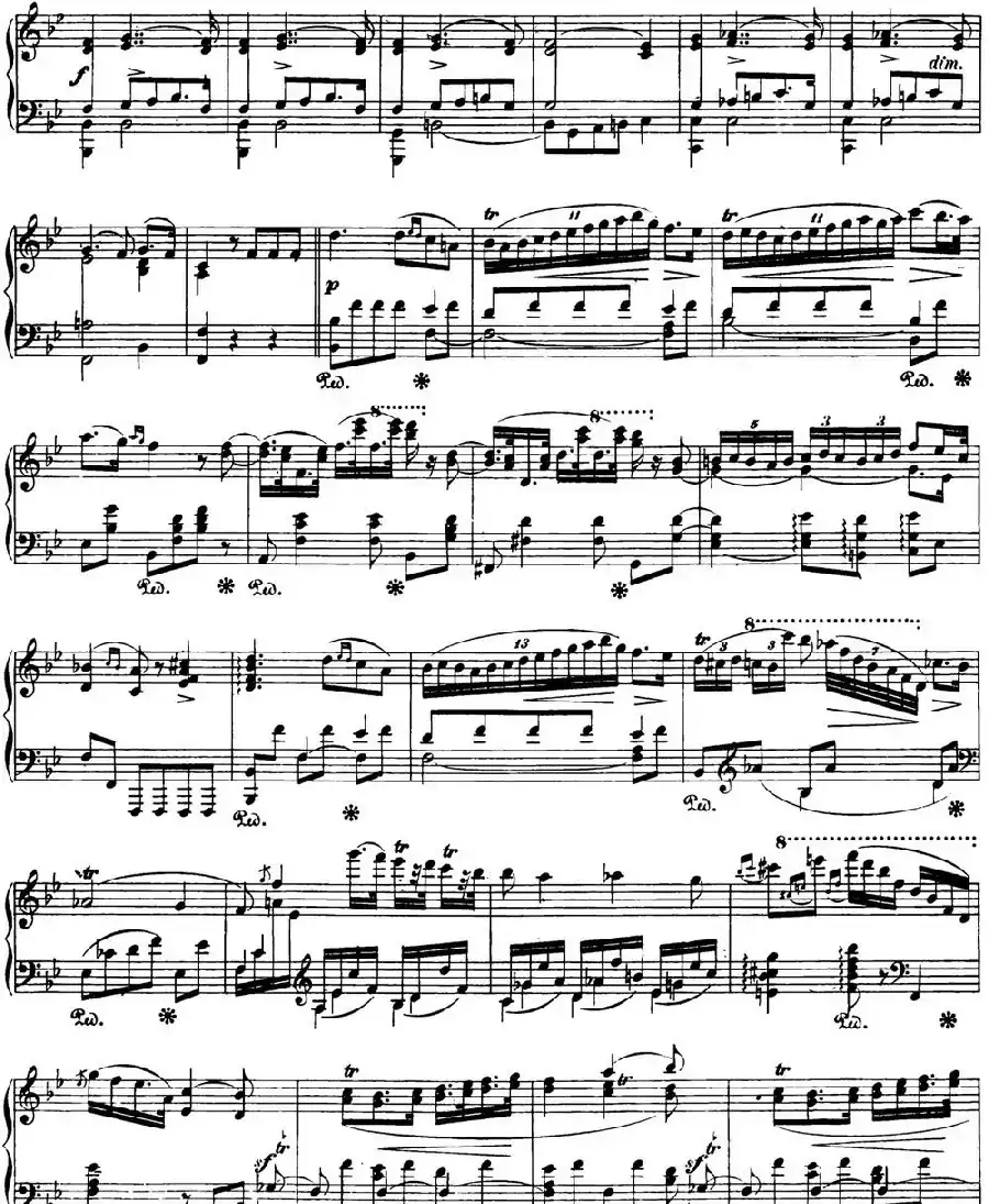 肖邦 波兰舞曲 Op.posth.71 No.2 降B大调