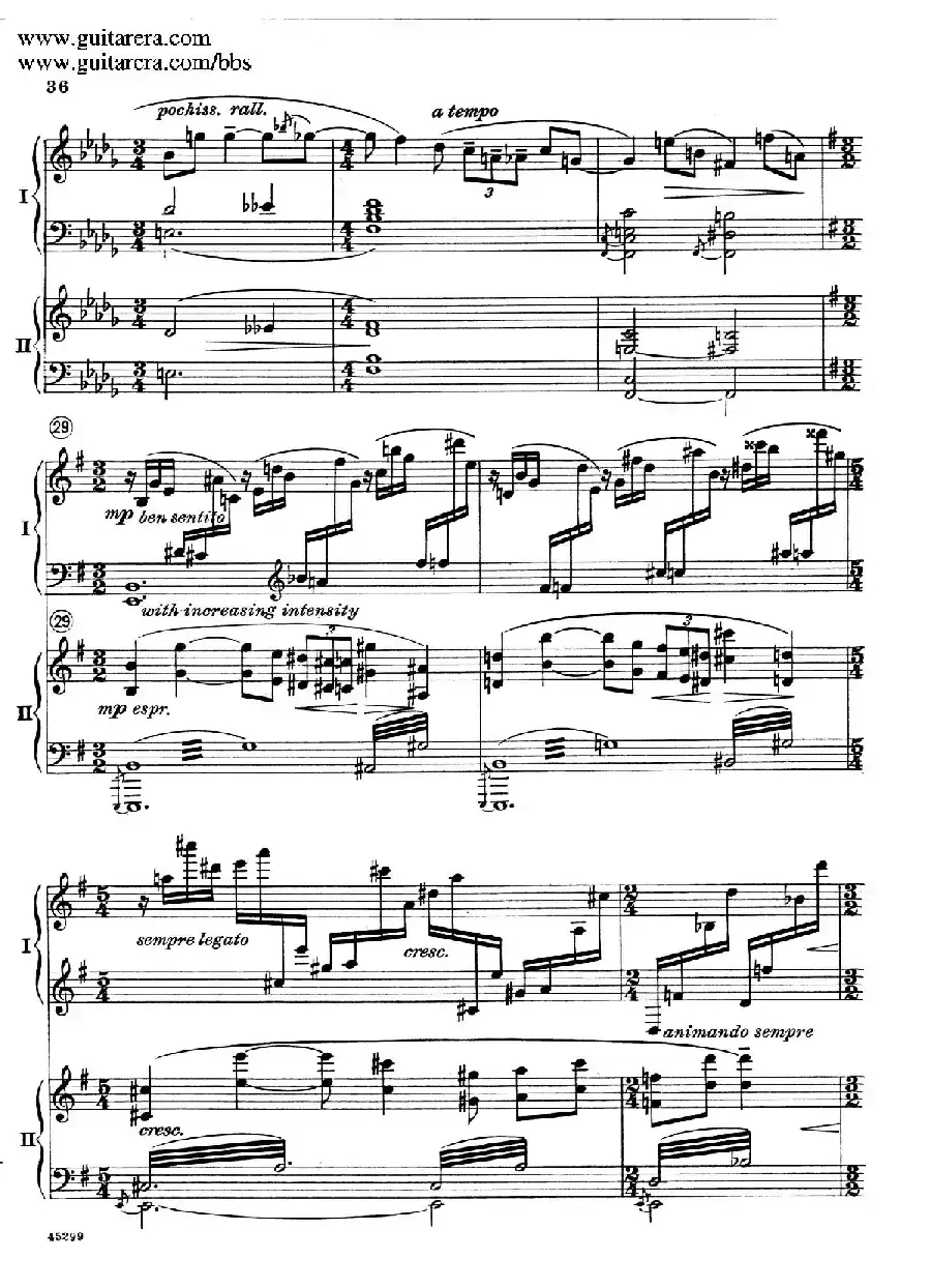 Piano Concerto Op.38（钢琴协奏曲·双钢琴·第一乐章）